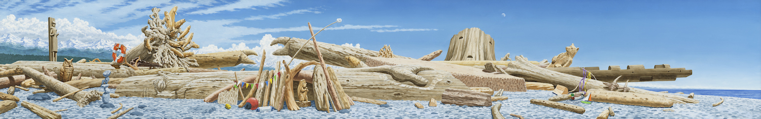 the wood carving beach